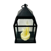 Farol navideño de 33cm con velas decorativas, en color blanco o negro